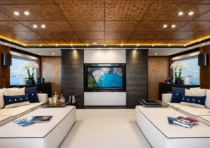 Lounge with entertainment unit