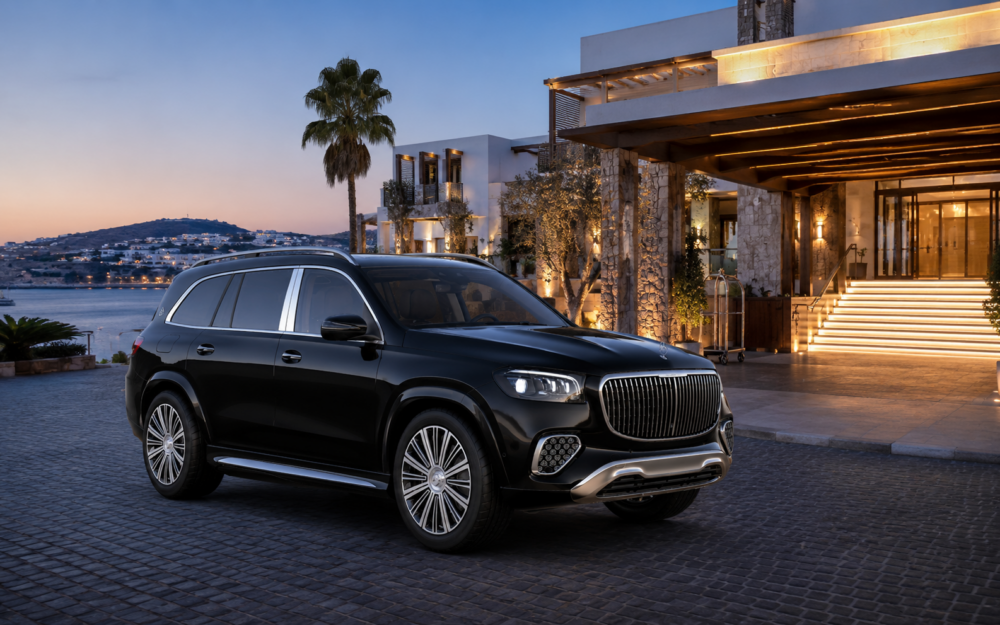 Luxury Mercedes Maybach private airport transfer in Marmaris
