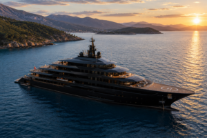 Motor superyacht charter in Fethiye cruising along the turquoise Turkish Riviera coastline